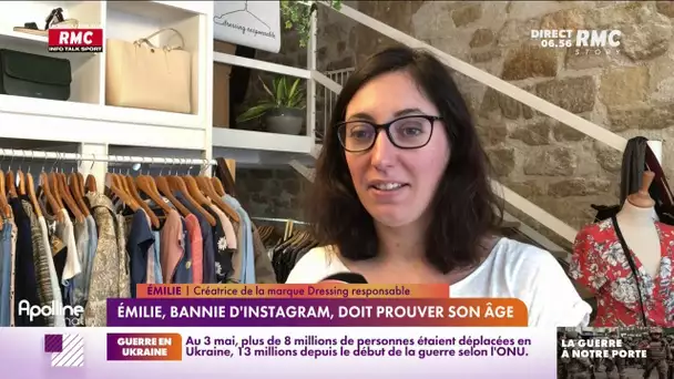 Instagram bloque Emilie, qui n'arrive pas à prouver au réseau qu'elle a plus de... 13 ans