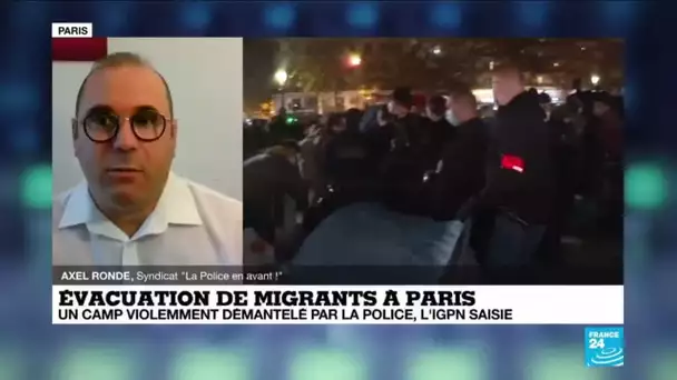 Évacuation controversée de migrants: des policiers "un petit peu à cran" selon un syndicat de police