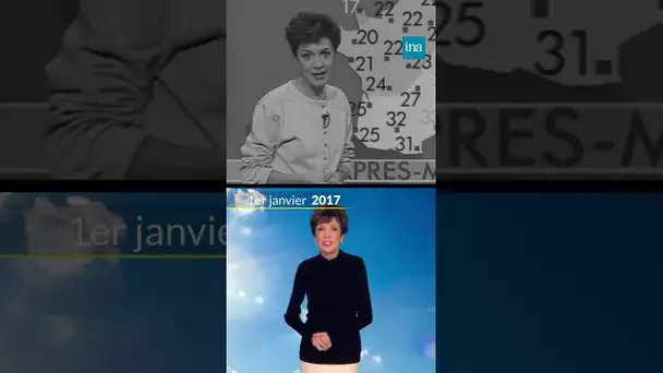 Catherine Laborde : 1er vs dernier bulletin météo 🌤️ #INA #shorts