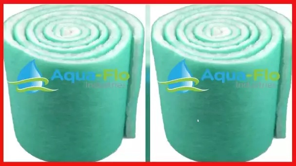 Aqua Flo Pond & Aquarium Filter Media, 12" x 120" (10 Feet) Long x 1" Thick (Green/White)