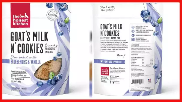 The Honest Kitchen Goat's Milk N' Cookies: Slow Baked with Blueberries & Vanilla, 8 oz Bag