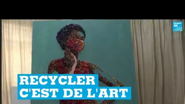 Recycler c'est de l'art, des déchets nigérians transformés en portrait