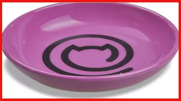 Van Ness Pets EcoWare Whisker-Friendly Cat Bowl, Wide Dish Cat Dish, 8 OZ, Fuschia