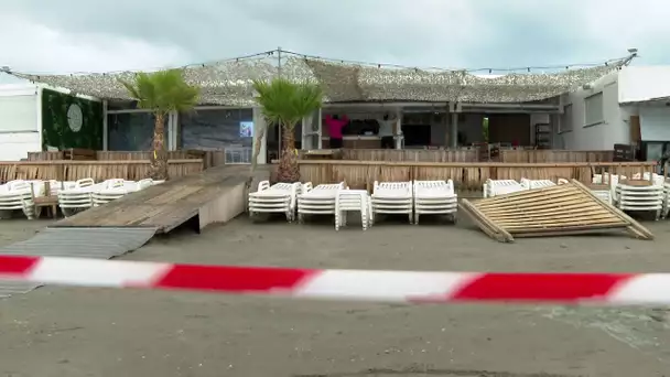 Le Grau-du-Roi : une paillote de plage dévastée par l'orage