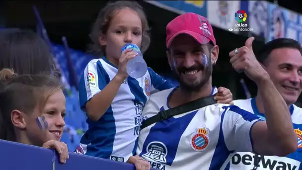 Calentamiento RCD Espanyol de Barcelona vs R. Valladolid CF