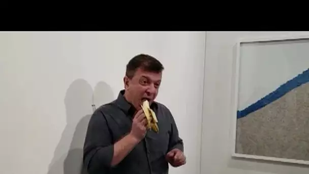 Un artiste vend une banane 120 000 dollars, un autre la mange