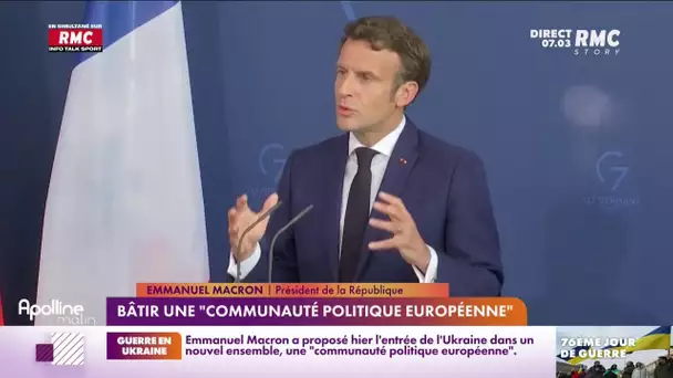 Emmanuel Macron veut bâtir une "communauté politique européenne"