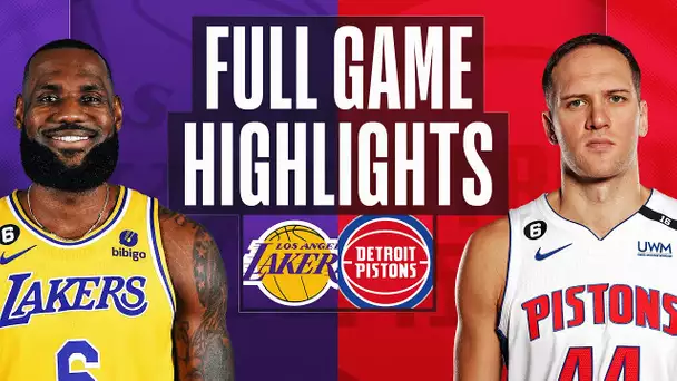 LAKERS at PISTONS | NBA FULL GAME HIGHLIGHTS | December 11, 2022