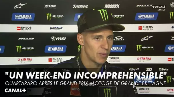 Fabio Quartararo réagit après sa 8ème place - Grand Prix de Grande-Bretagne - MotoGP