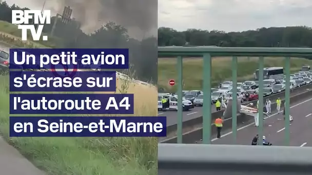 Seine-et-Marne: trois morts dans le crash d'un petit avion de tourisme sur l'A4