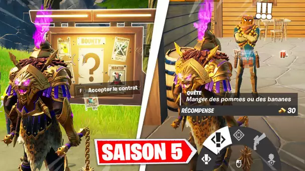 SAISON 5 : NOUVELLES QUETES, CONTRATS ET PNJ SUR LA MAP ! (FORTNITE NEWS SAISON 5)