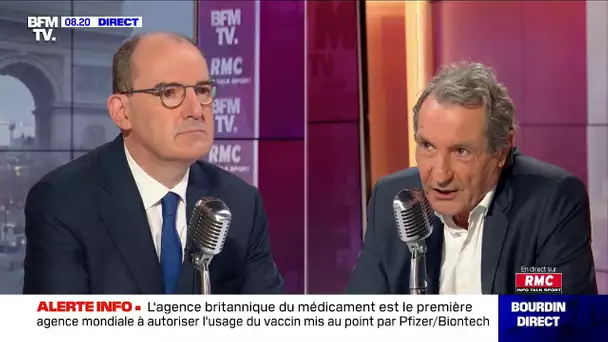 Jean Castex face à Jean-Jacques Bourdin sur RMC et BFMTV