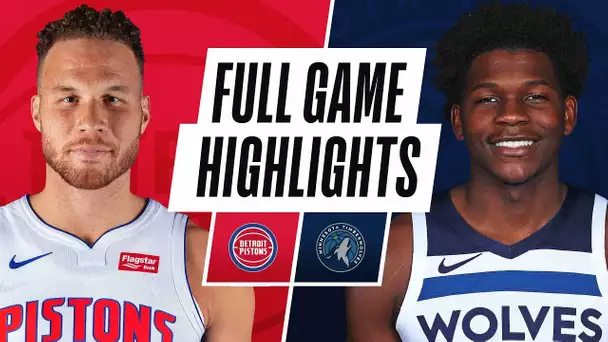 PISTONS at TIMBERWOLVES | FULL GAME HIGHLIGHTS | December 23, 2020