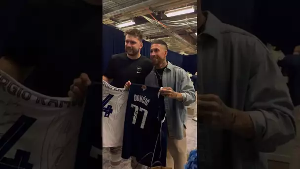 Luka Doncic 🤝 Sergio Ramos ahead of Game 4! 🔥 | #Shorts