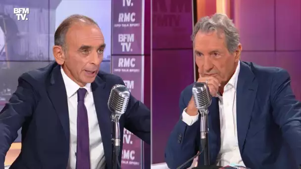 Eric Zemmour face à Jean-Jacques Bourdin en direct