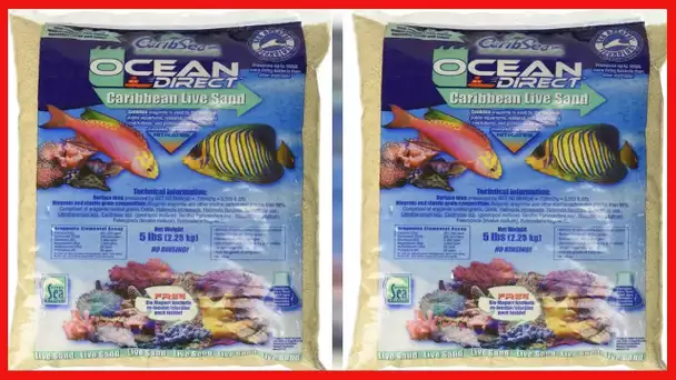 Carib Sea ACS00905 Ocean Direct Natural Live Sand for Aquarium, 5-Pound