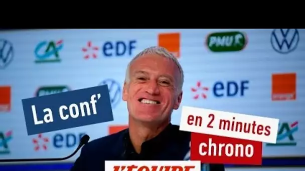 La conf' de Deschamps en 2 minutes chrono - Foot - Bleus