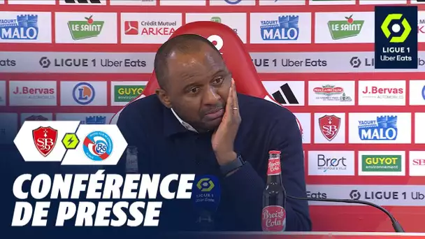 Conférence de presse STADE BRESTOIS 29 - RC STRASBOURG ALSACE (1-1)  / 2023/2024