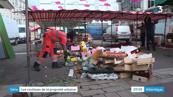 Série "Propreté urbaine et gestion des déchets à La Rochelle" (n°2) : nettoyage après le marché