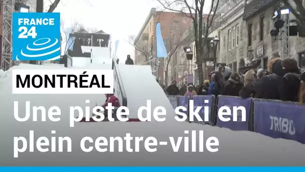 "C'est incroyable" : une rue de Montréal transformée en piste de ski • FRANCE 24