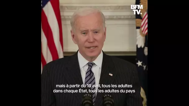 Covid-19: Joe Biden annonce l'ouverture de la vaccination à tous les Américains dès le 19 avril