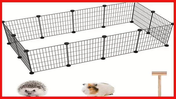 C&AHOME Pet Playpen, Small Animals Supplies, 12 Panels Exercise Playpens Cage, C Grids Portable Yard