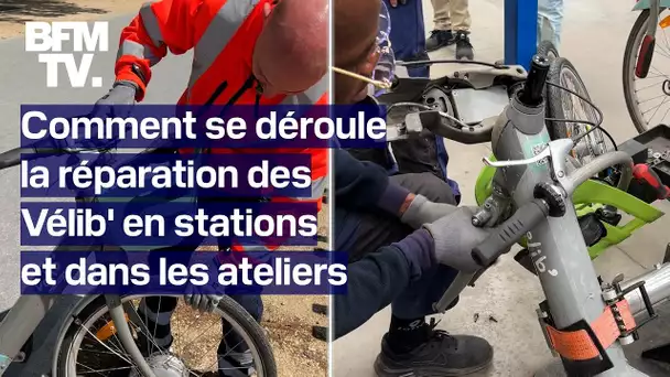 Vélib': on a suivi pendant une journée la réparation des vélos en stations et dans les ateliers