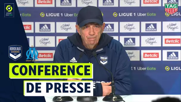 Conférence de presse FC GIRONDINS DE BORDEAUX - OLYMPIQUE DE MARSEILLE (0-0)  / 2020/2021