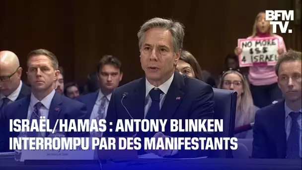 Israël/Hamas: Antony Blinken, secrétaire d'État américain, interrompu par des manifestants au Sénat