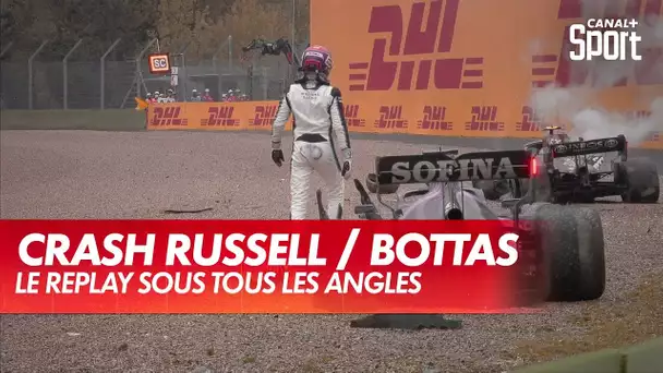 Le crash Russell / Bottas sous tous les angles - GP d'Emilie Romagne