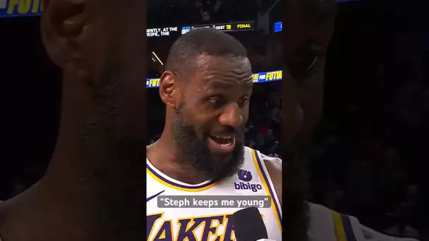 LeBron credits Steph Curry after 2OT battle | #Shorts