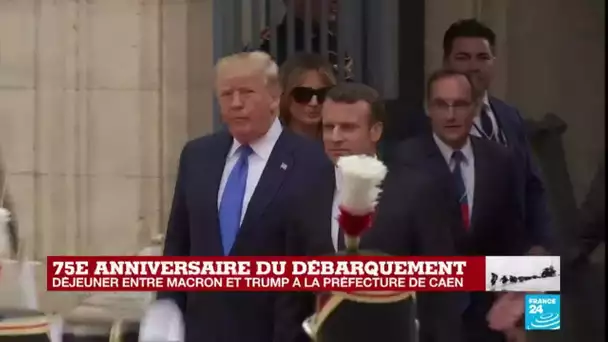 D-Day : déjeuner entre Macron et Trump à la préfecture de Caen