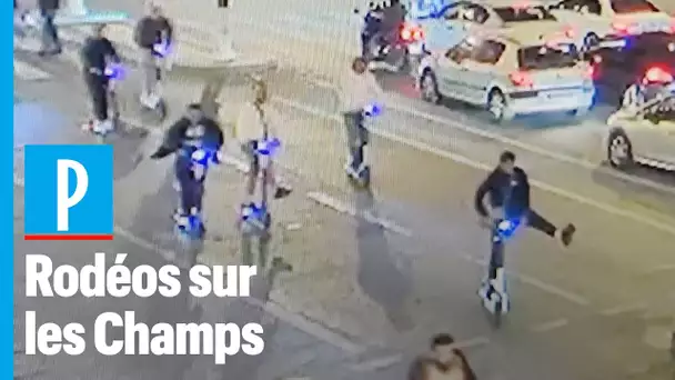 Champs-Elysées : le danger des rodéos à trottinette électrique, sous gaz hilarant