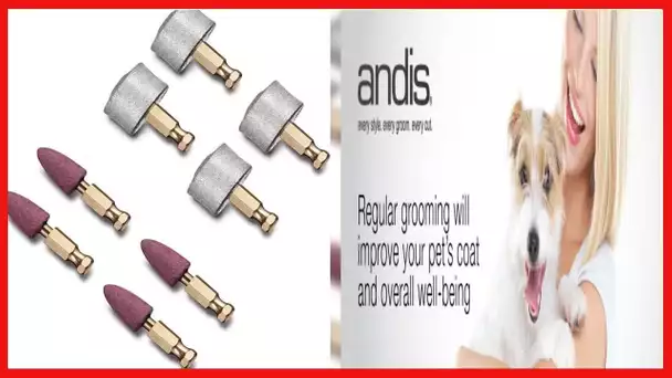 Andis Professional Animal Nail Grinder with Grinding Stones and Premium Finishing Stones