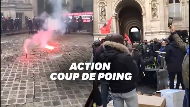 Pourquoi des éboueurs et des égoutiers de Paris ont envahi la cour de l'Hôtel de Ville