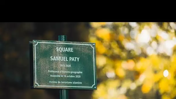 Remise du prix Samuel Paty : certains lauréats se retrouvent au square éponyme