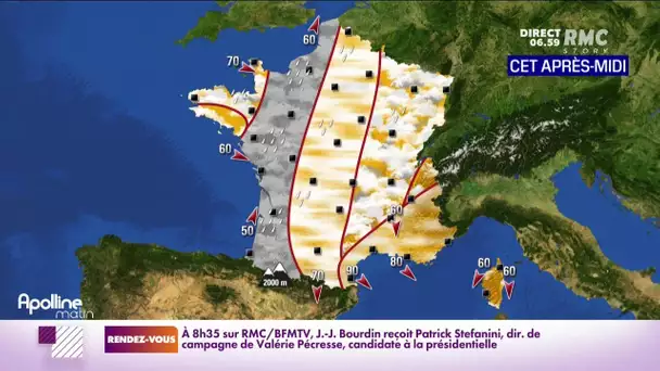 Météo : beaucoup de pluie en prévision aujourd'hui et toute la semaine