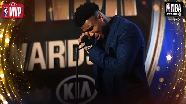 Giannis Antetokounmpo Gets EMOTIONAL During Kia MVP Speech | 2019 NBA Awards