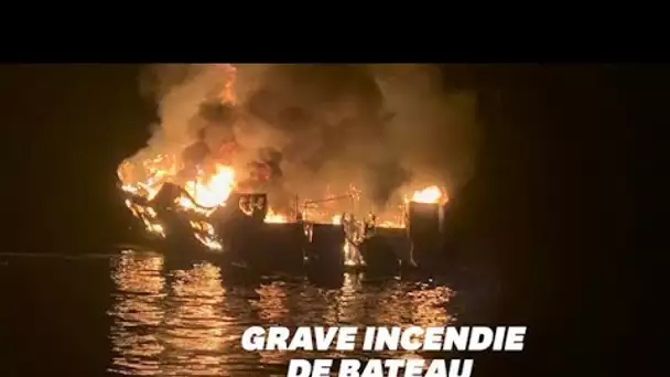 En Californie, un violent incendie embrase un bateau de tourisme