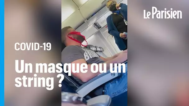 Un string en guise de masque ? Un anti-masque défie une compagnie aérienne