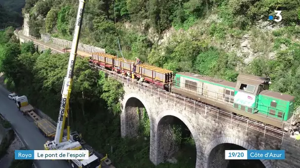 Livraison des poutres du futur Pont de Perthus dans la vallée de la Roya