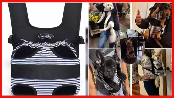 Wakytu Dog Front Carrier Backpacks for Small Dogs, Legs Out Pet Carrier Sling Backpack