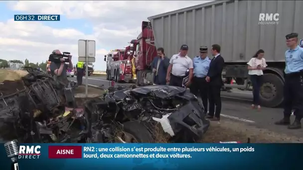 Accident sur la RN2: bilan humain catastrophique, 4 enfants sont morts