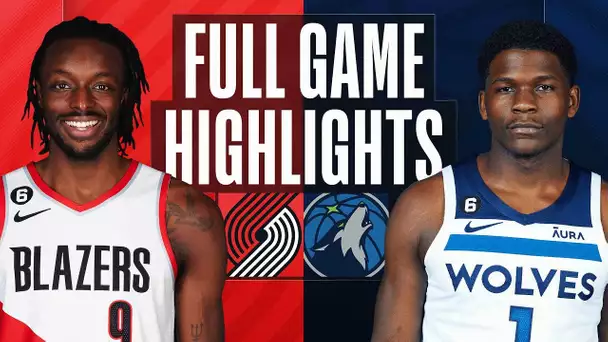 TRAIL BLAZERS at TIMBERWOLVES | FULL GAME HIGHLIGHTS | January 4, 2023