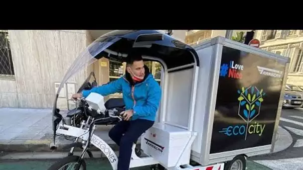 Nice : Dans le centre-ville, des vélos-cargos pour assurer le « dernier kilomètre » des colis sans l