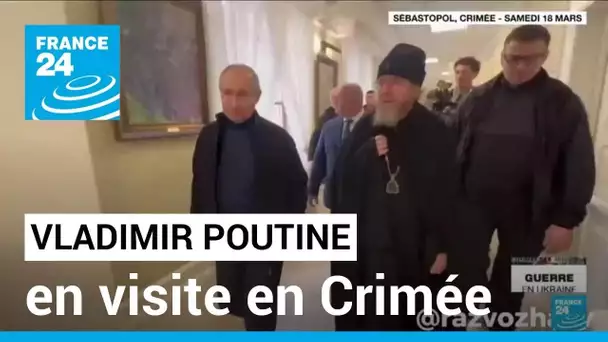 Poutine en visite en Crimée le jour de l'anniversaire de l'annexion • FRANCE 24