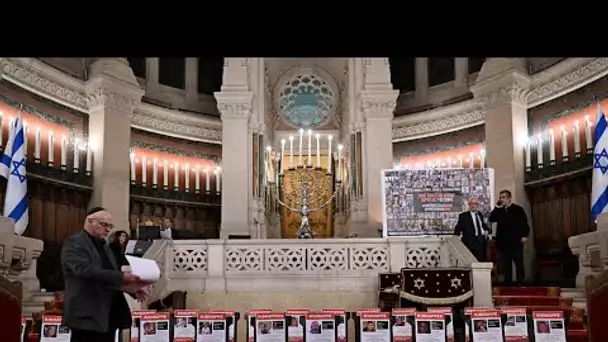 Israël-Hamas : rassemblement à la synagogue de la Victoire à Paris en soutien aux proches des otages