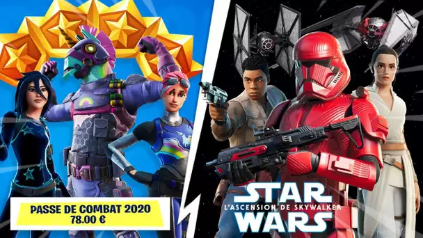 PASSE DE COMBAT 2020  ! PLANEUR STAR WARS GRATUIT ET NOUVEAUX SKINS STAR WARS X FORTNITE !