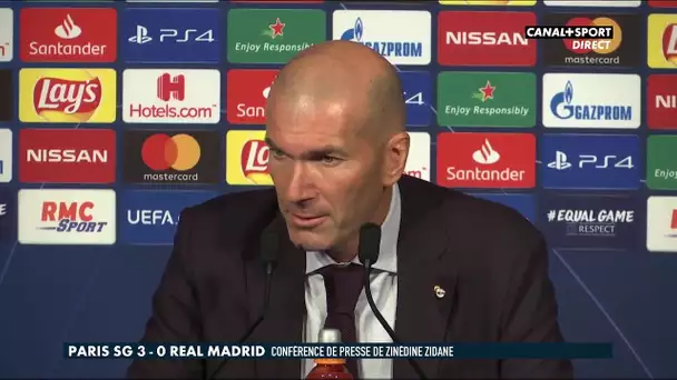 Zidane s'exprime après la défaite du Real face au PSG