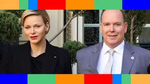 Charlene et Albert de Monaco réunis  la princesse reste masquée aux côtés de son mari et des jumeau